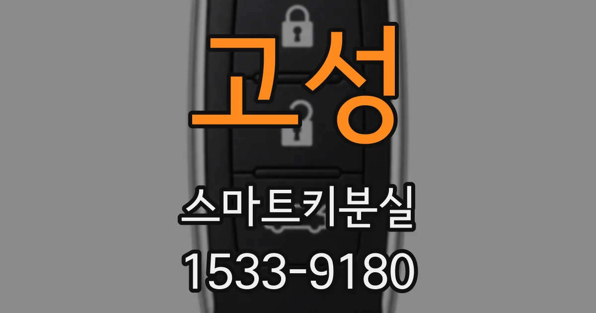고성 스마트키분실