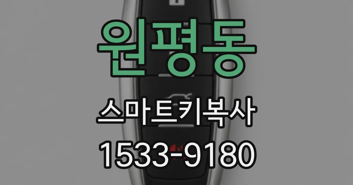 원평동 스마트키복사
