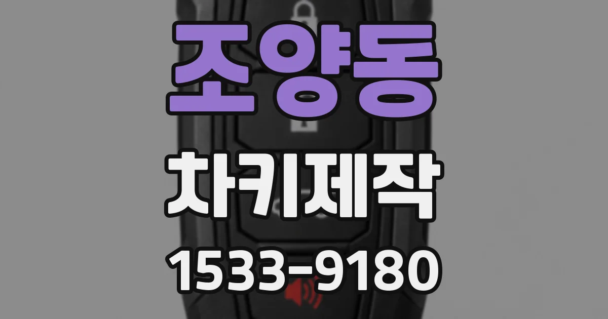 조양동 차키제작