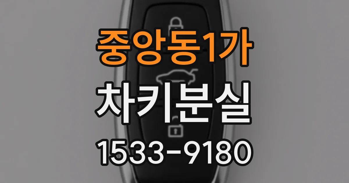 중앙동1가 차키분실