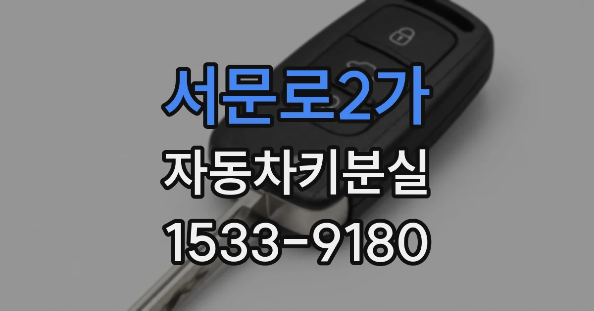 서문로2가 자동차키분실