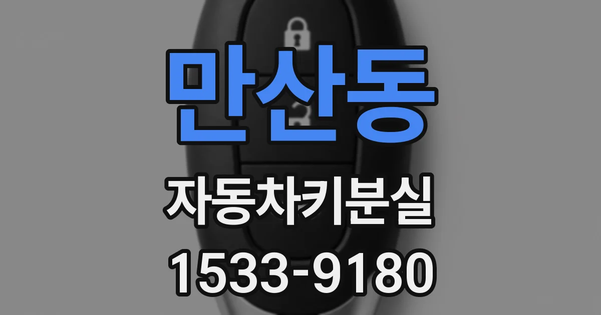 만산동 자동차키분실