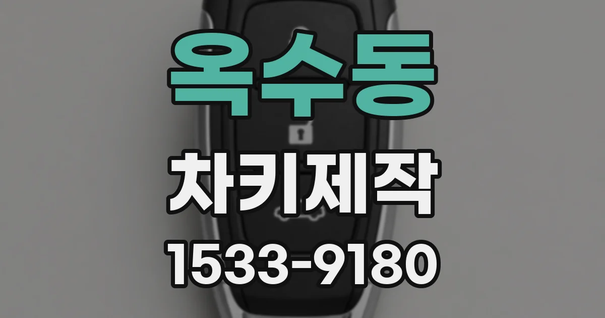 옥수동 차키제작