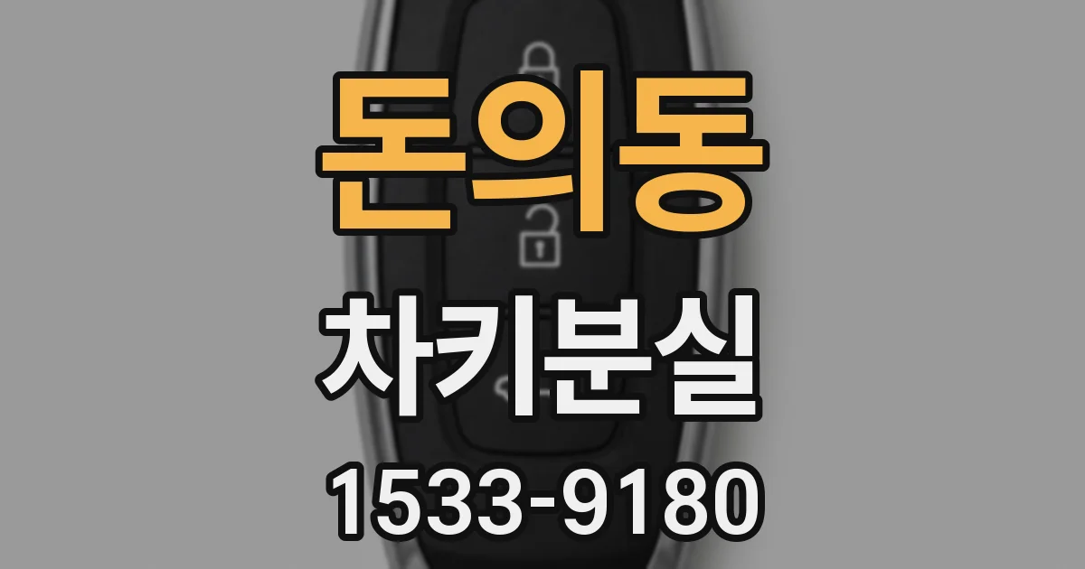 돈의동 차키분실