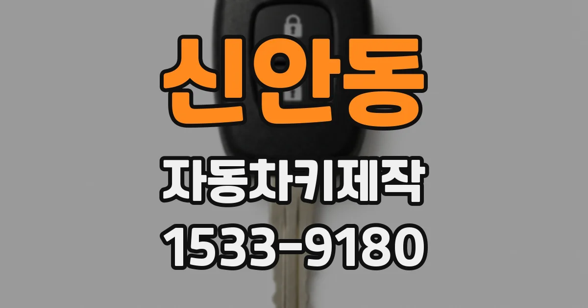 신안동 자동차키제작