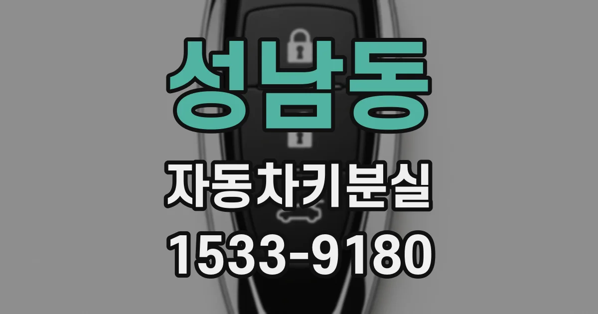 성남동 자동차키분실
