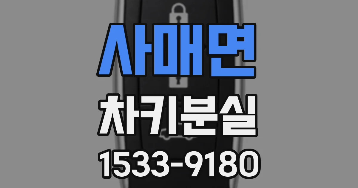사매면 차키분실