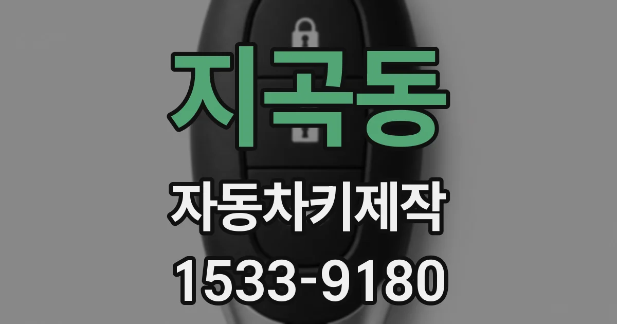 지곡동 자동차키제작
