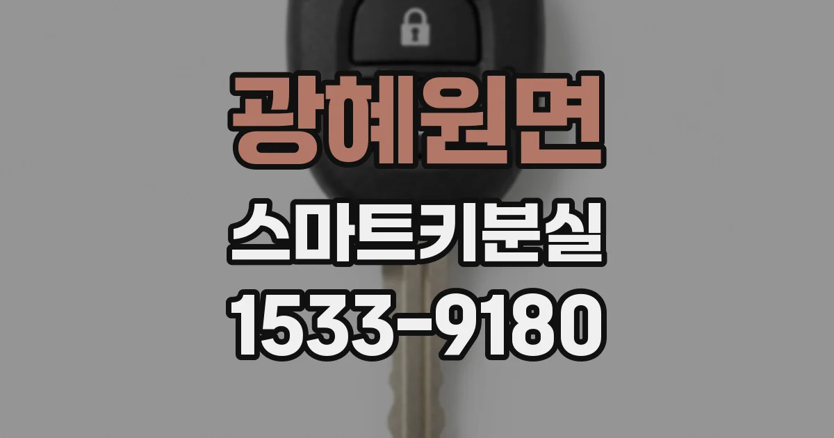 광혜원면 스마트키분실