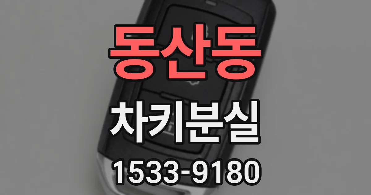동산동 차키분실