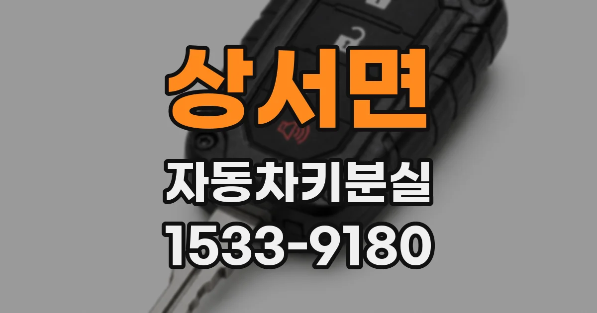 상서면 자동차키분실