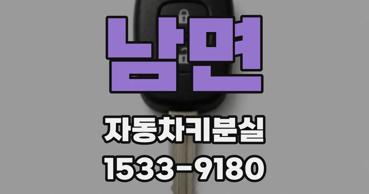 남면 자동차키분실