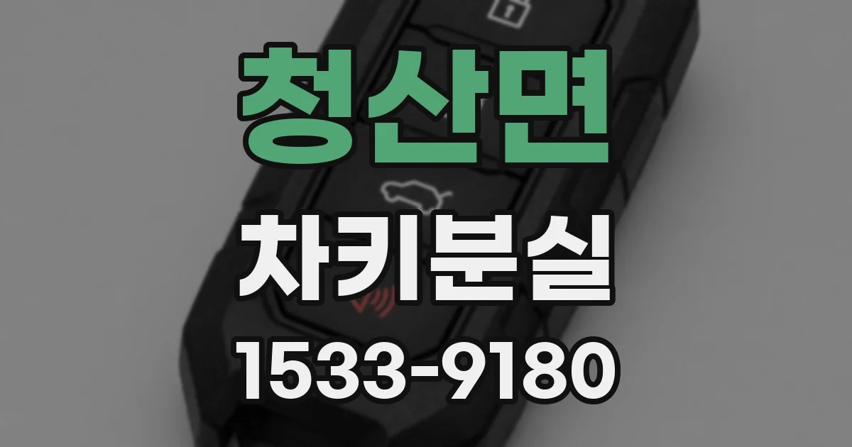 청산면 차키분실