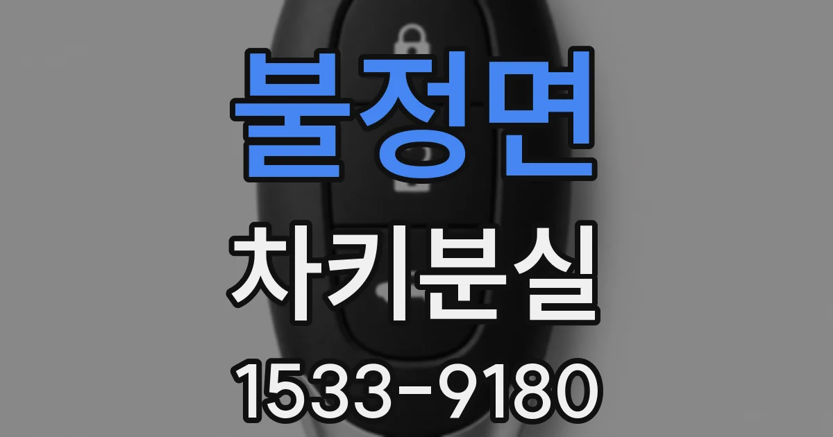 불정면 차키분실