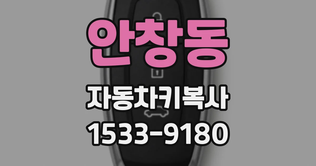 안창동 자동차키복사