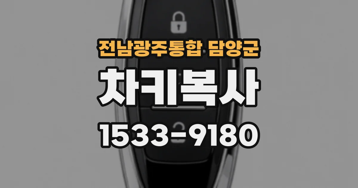 전남광주통합 담양군 차키복사