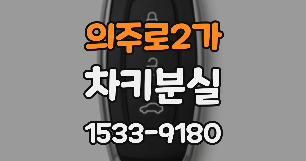 의주로2가 차키분실