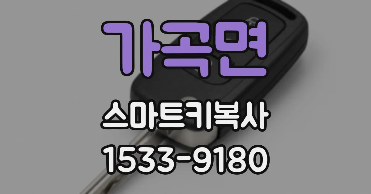 가곡면 스마트키복사