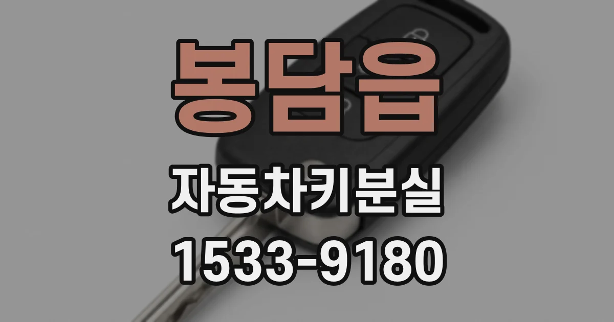 봉담읍 자동차키분실