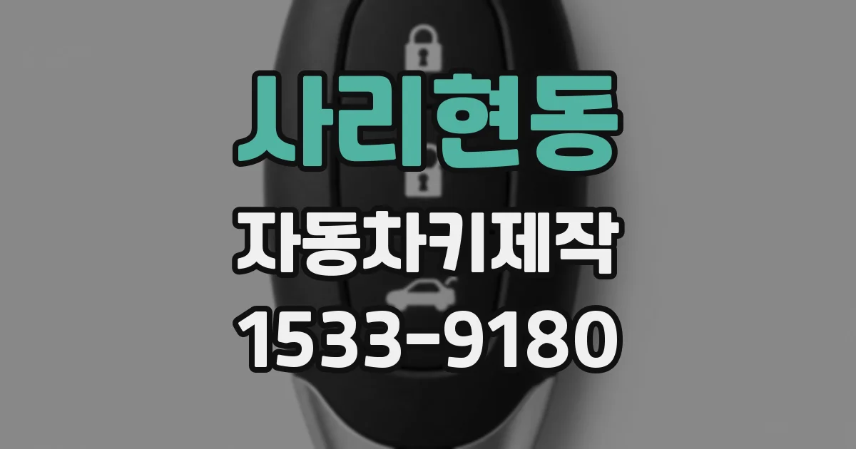 사리현동 자동차키제작