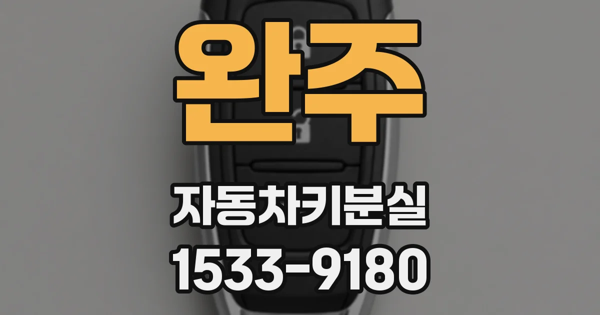 완주 자동차키분실