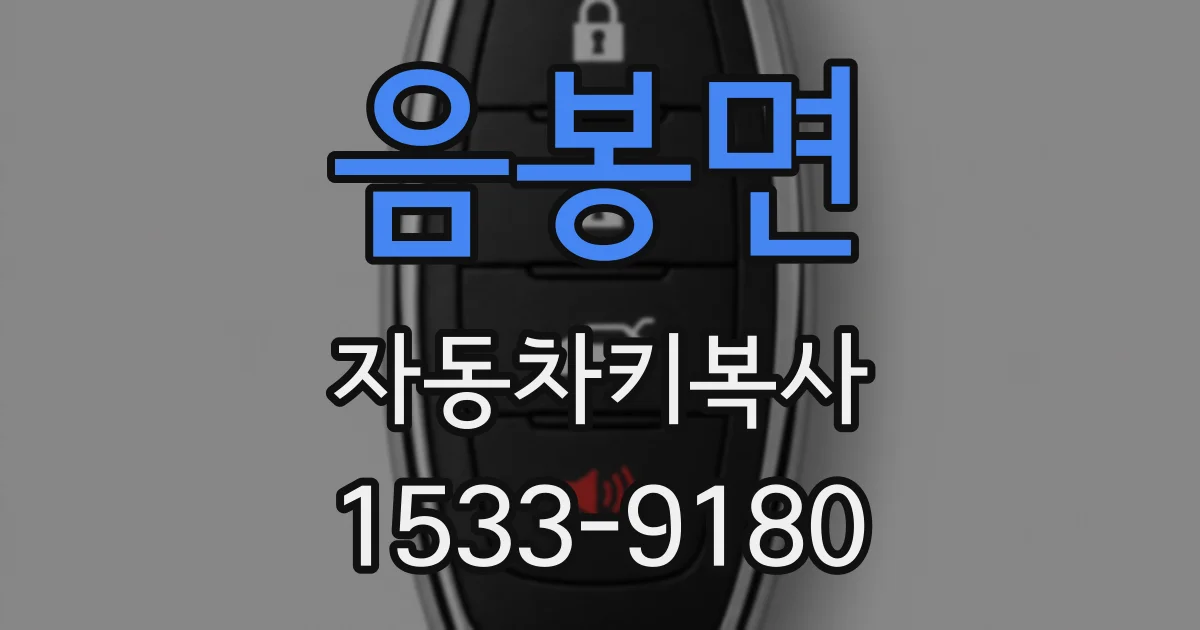 음봉면 자동차키복사