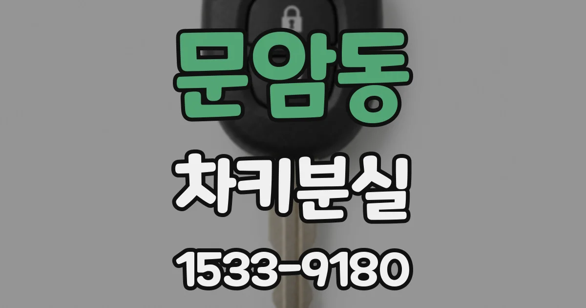 문암동 차키분실
