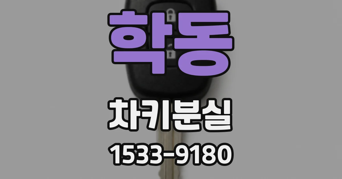 학동 차키분실