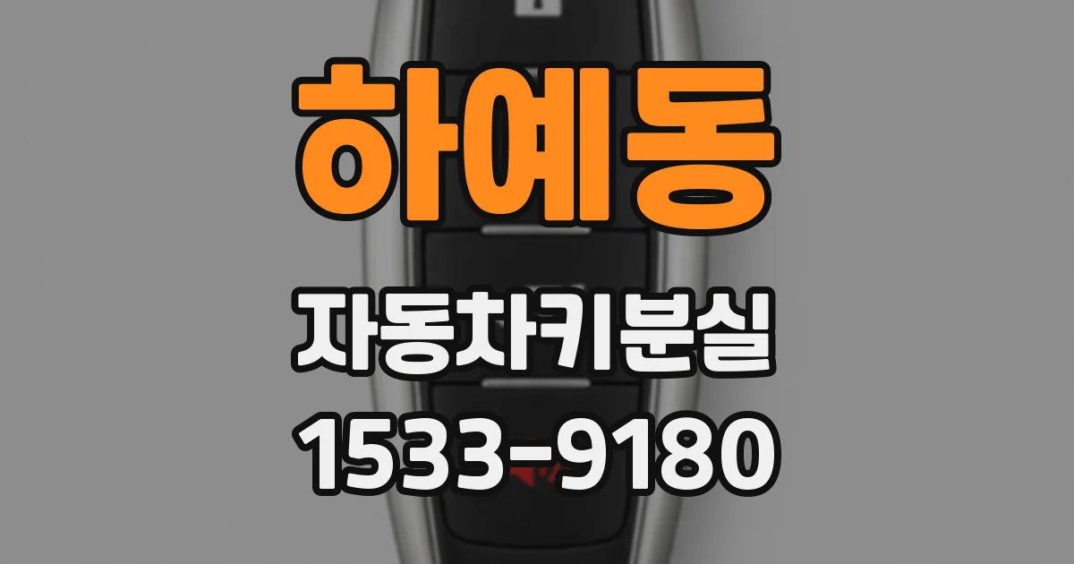 하예동 자동차키분실