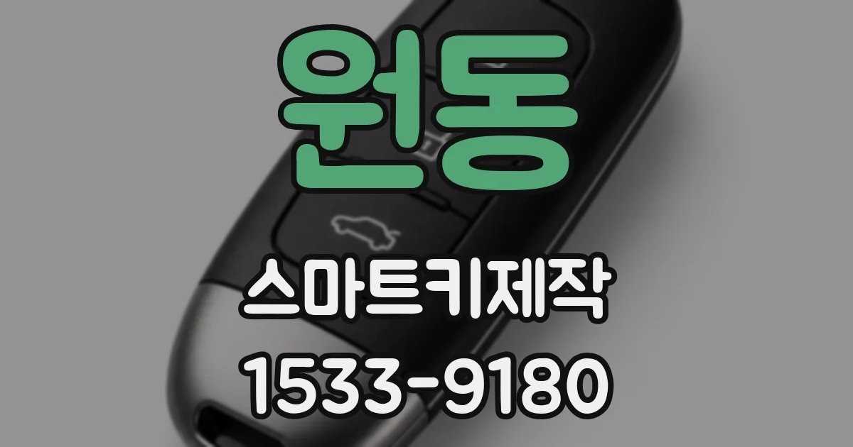 원동 스마트키제작