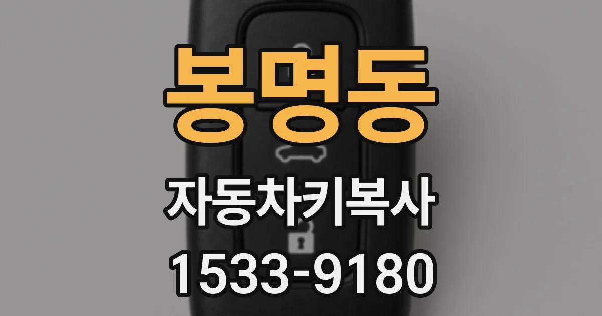 봉명동 자동차키복사