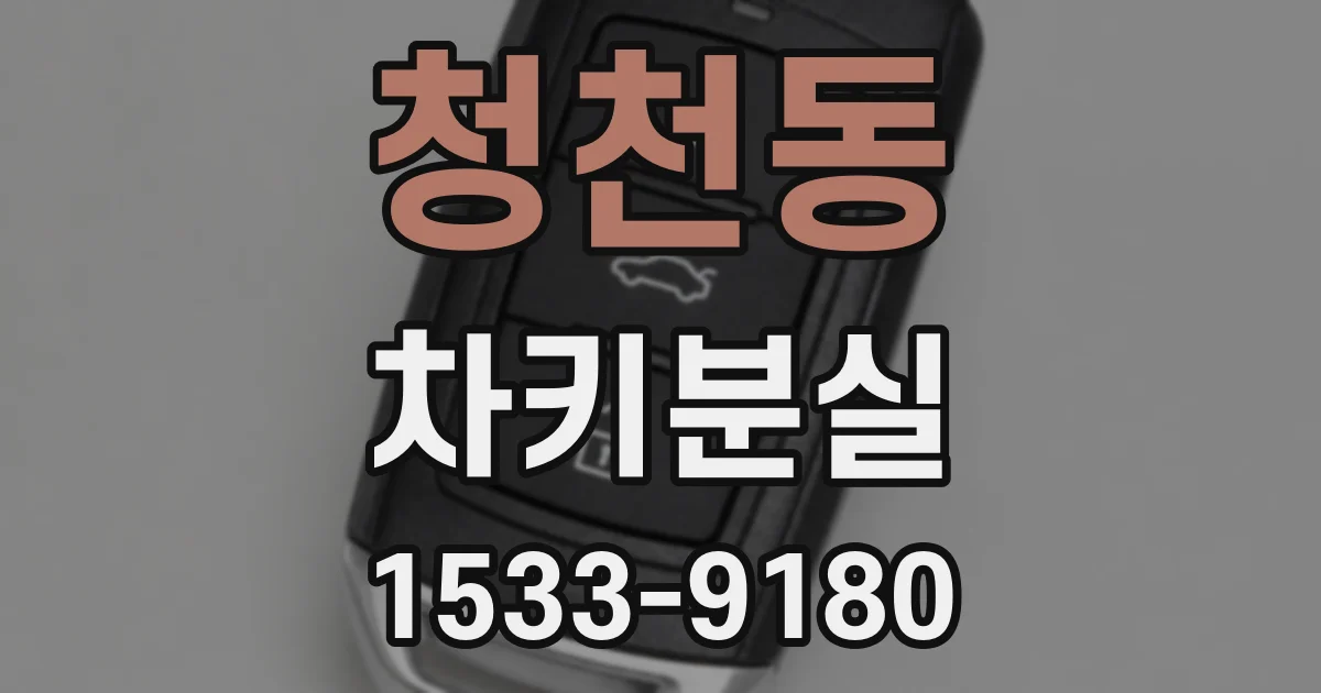 청천동 차키분실