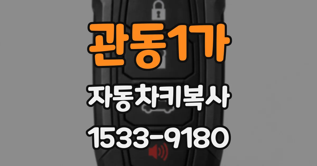 관동1가 자동차키복사