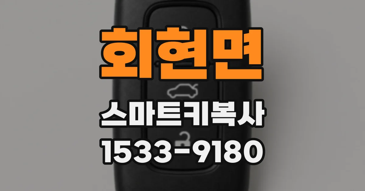 회현면 스마트키복사