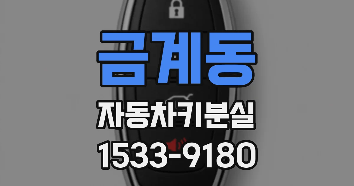 금계동 자동차키분실