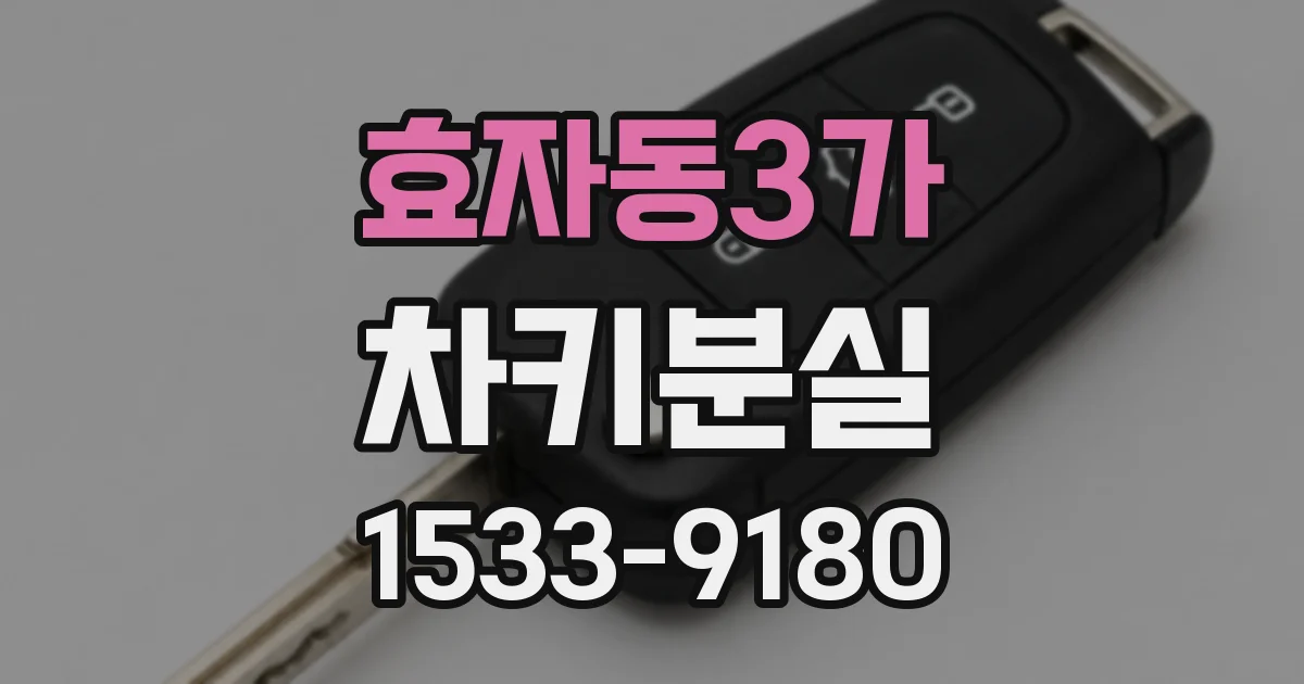 효자동3가 차키분실