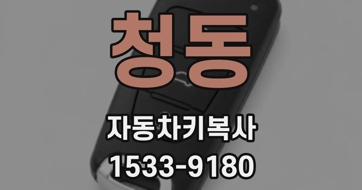 청동 자동차키복사