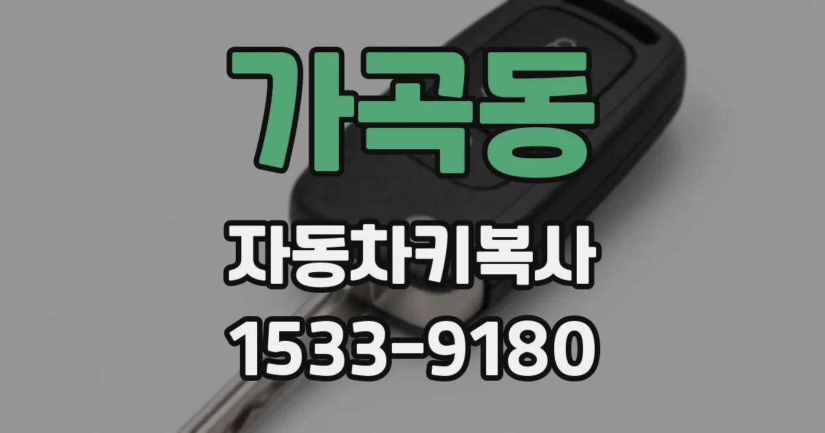 가곡동 자동차키복사