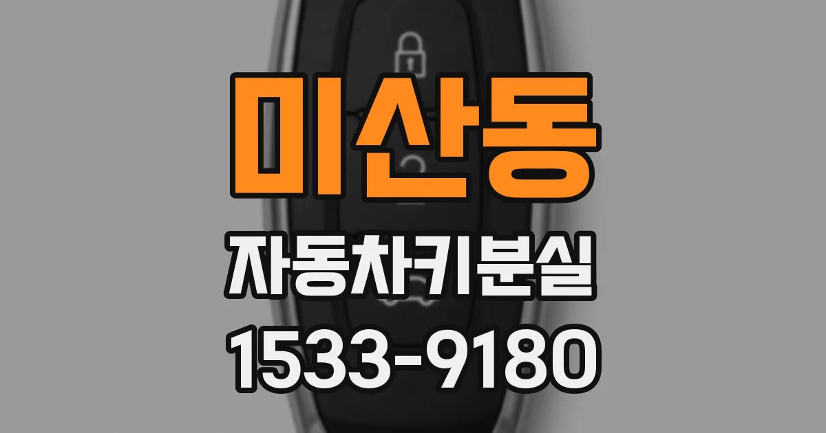 미산동 자동차키분실