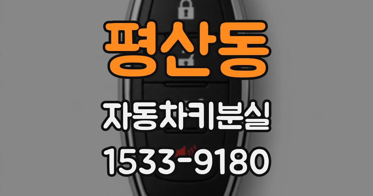 평산동 자동차키분실