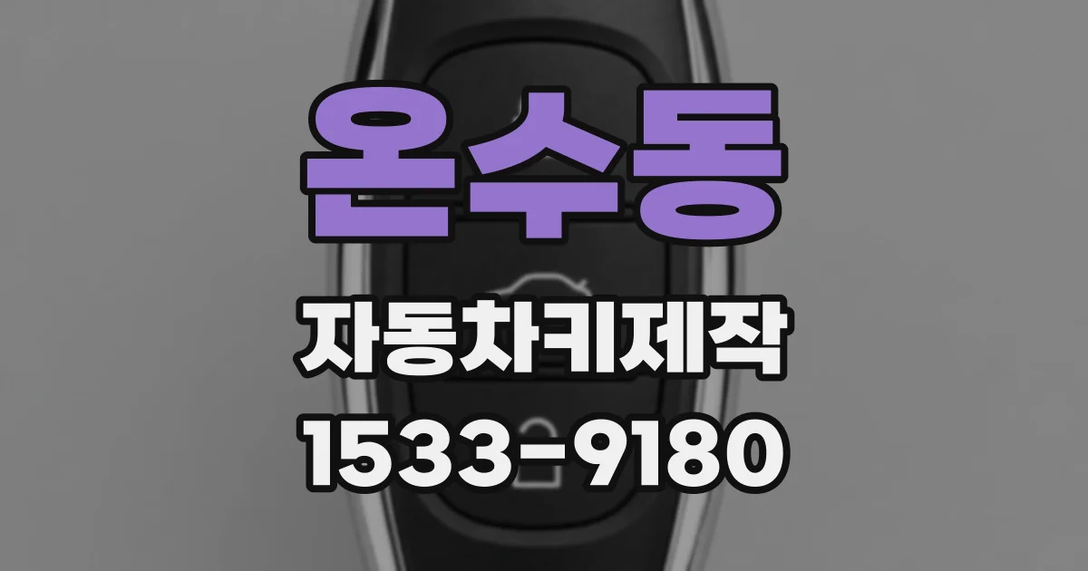 온수동 자동차키제작