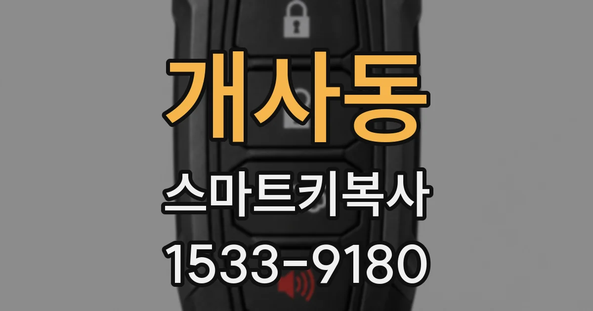 개사동 스마트키복사