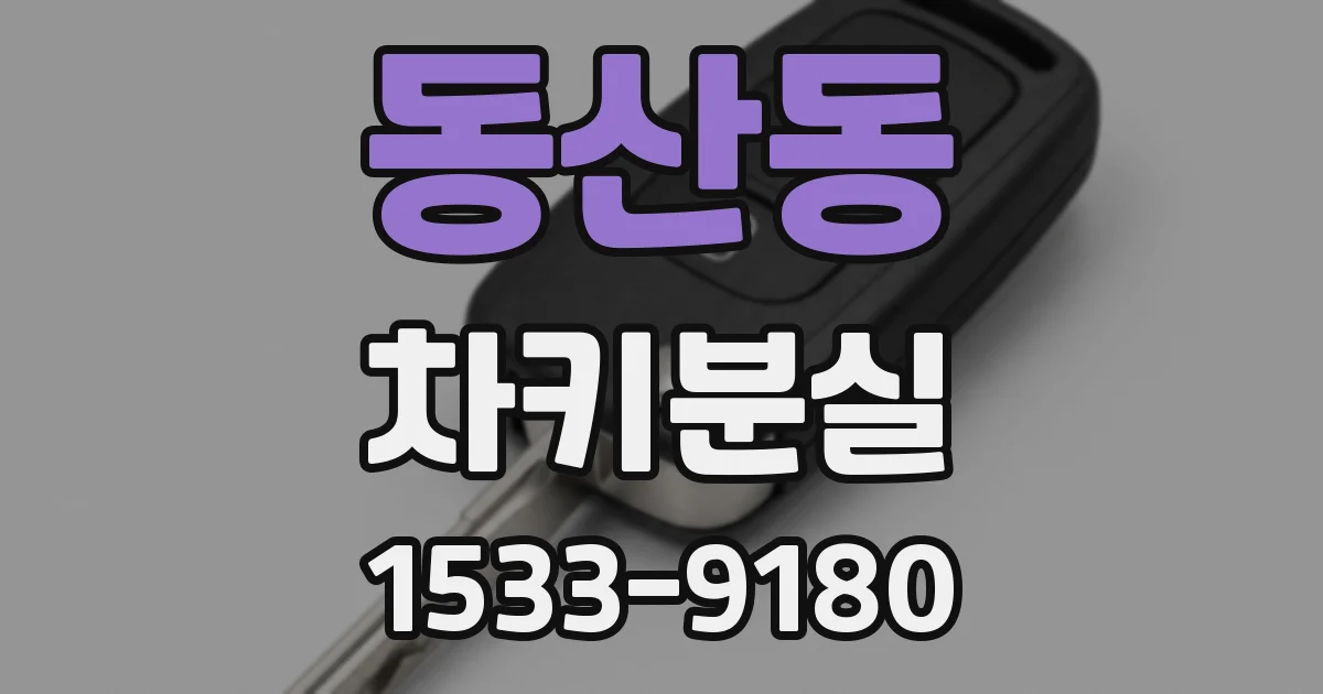 동산동 차키분실