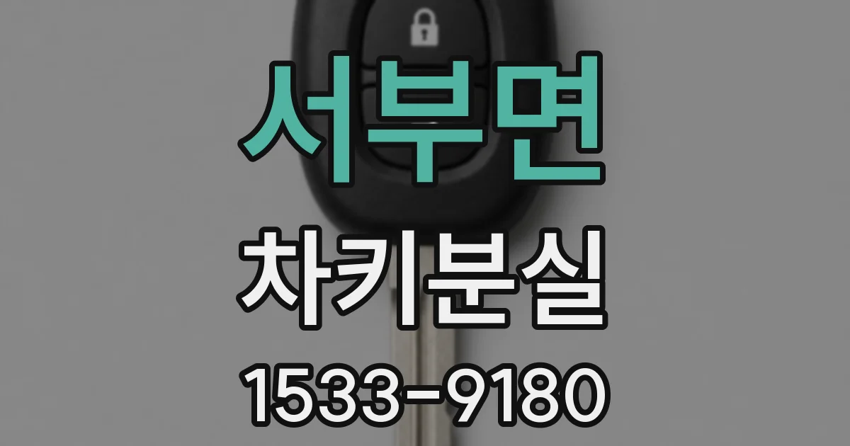 서부면 차키분실