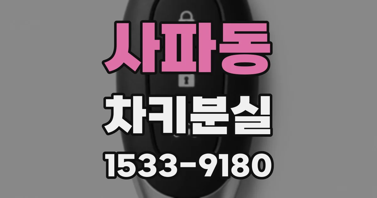 사파동 차키분실