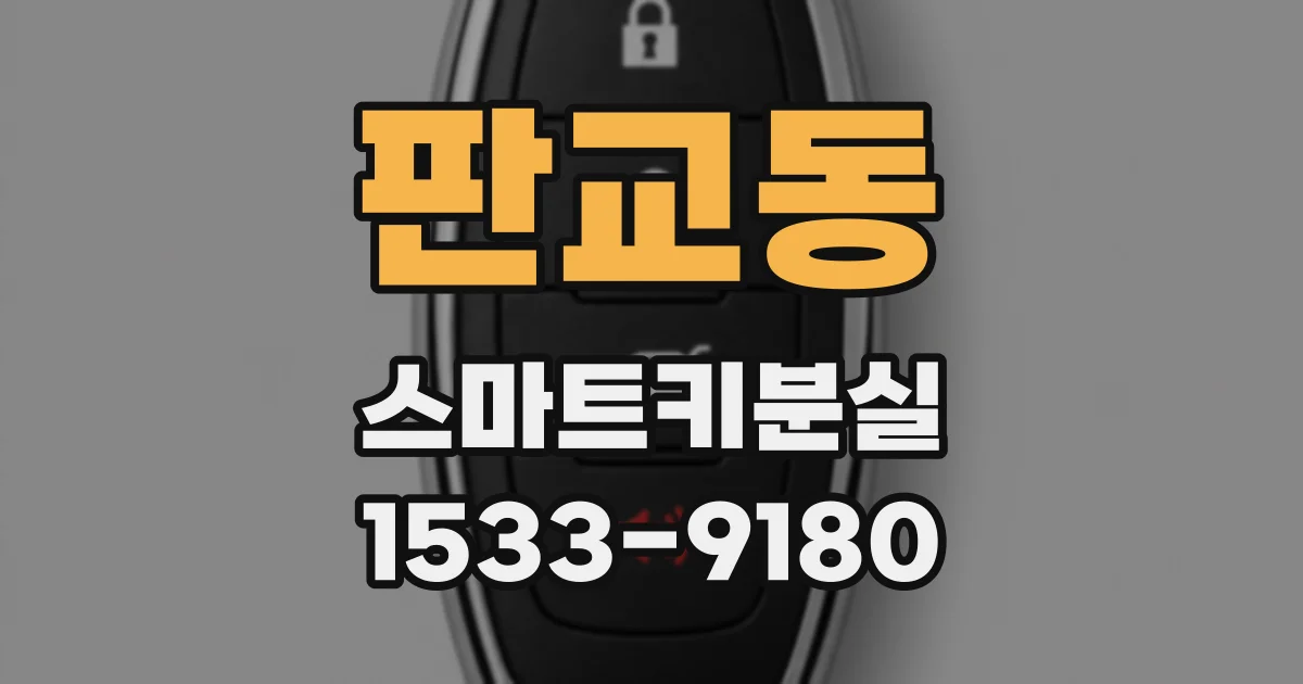 판교동 스마트키분실