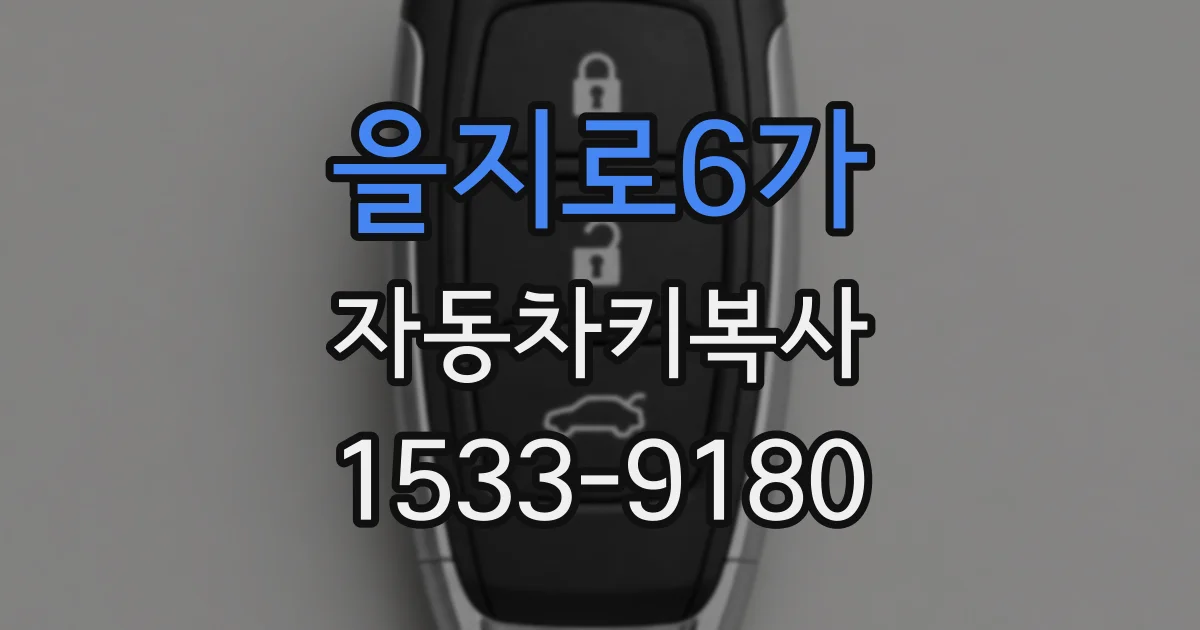 을지로6가 자동차키복사