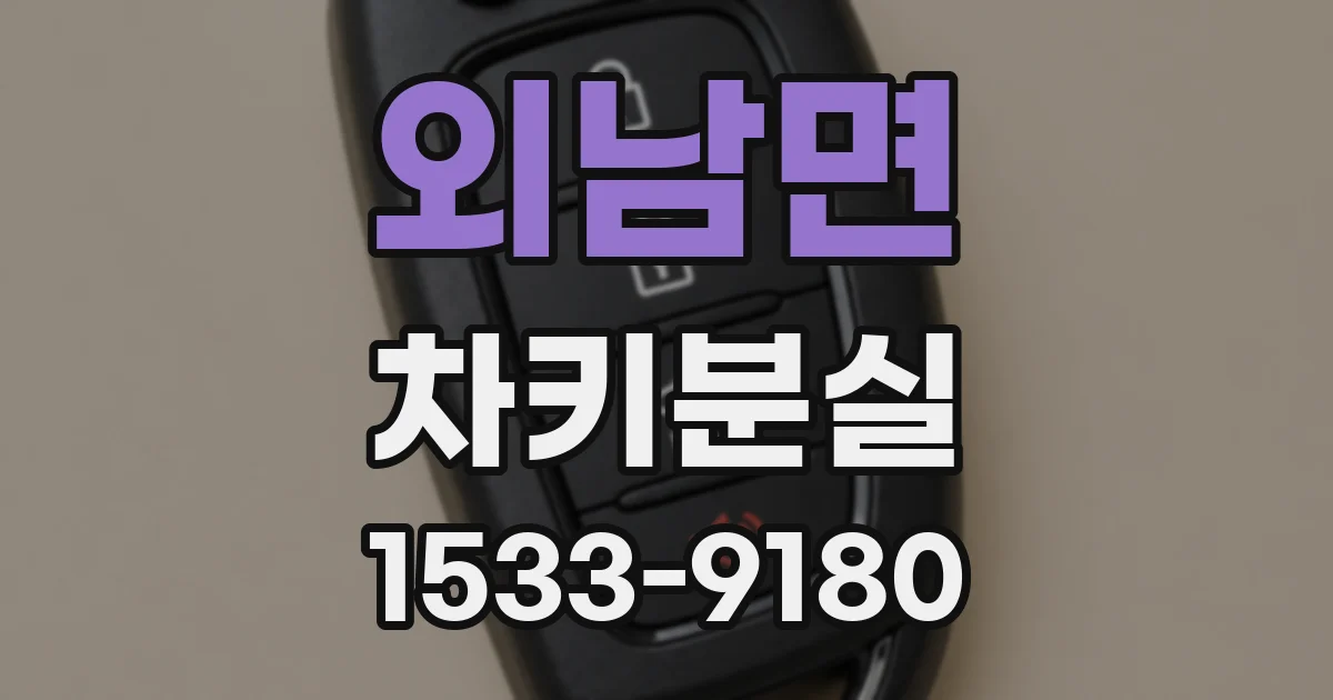 외남면 차키분실