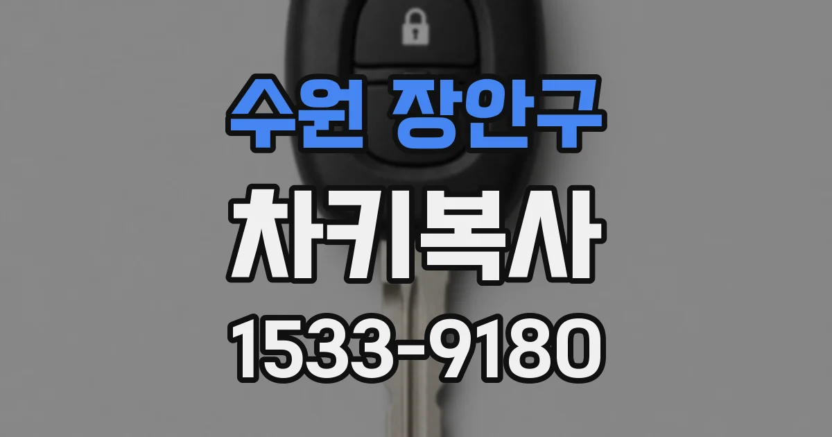 수원 장안구 차키복사
