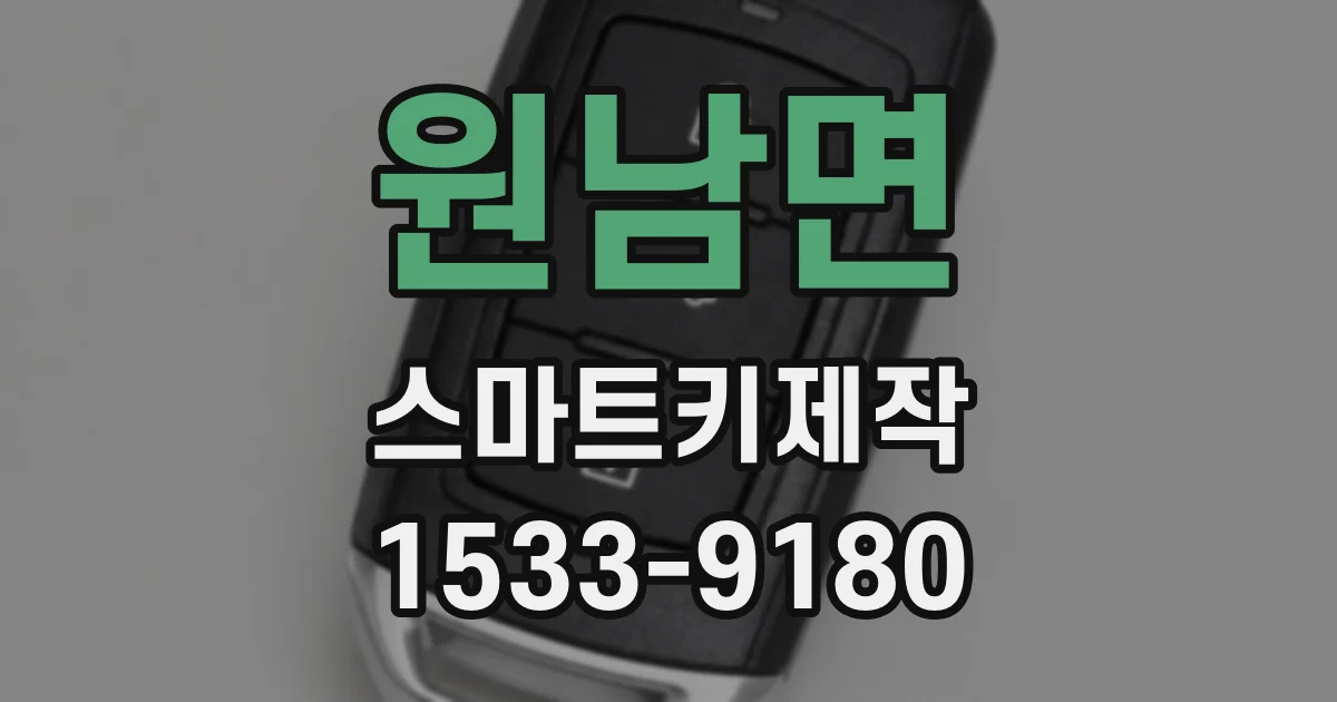 원남면 스마트키제작